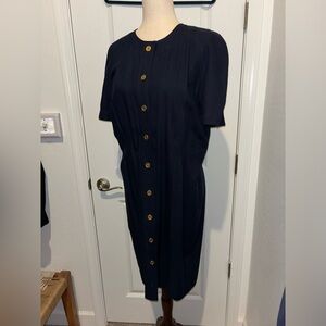 Vintage 80s Liz Claiborne Office Dress